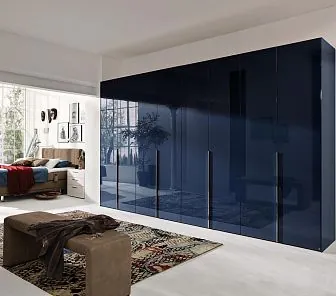 Распашной шкаф насыщенного синего цвета  RF487