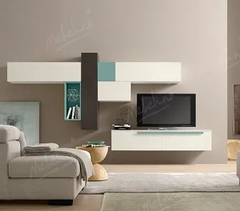 Компактная трехцветная гостиная в оригинальном дизайне PC472