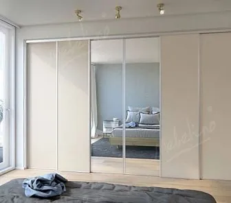 Встроенный шкаф-купе на 3 секции с зеркалом D371