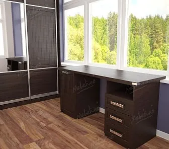 Мебель для детской из массива дерева в темном цвете Md117