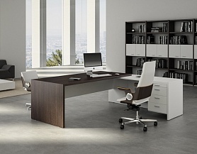 Двухцветная мебель для офисного кабинета OM 285