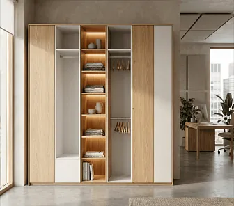 Светлый шкаф для офиса премиум