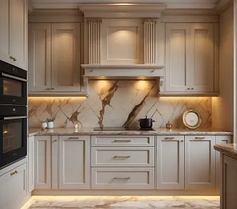 Роскошная кухня в стиле неоклассика