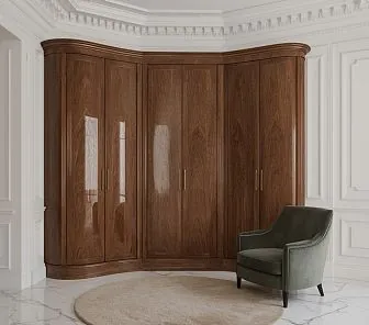 Роскошный радиусный шкаф