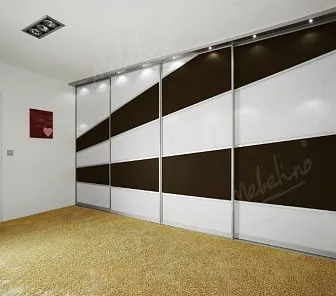 Встраиваемый черно-белый шкаф-купе D386