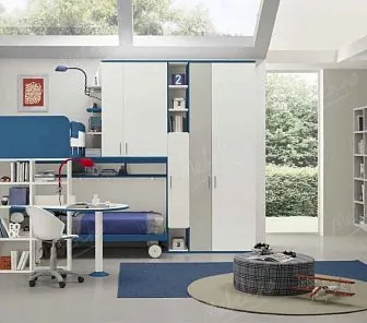 Красивая для детской с двухярусной кроватью PC487