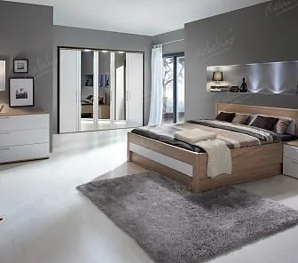 Встроенный в нишу шкаф с зеркальными дверцами RF50