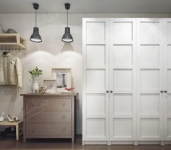 Распашной шкаф с рамочным фасадом для прихожей PC609