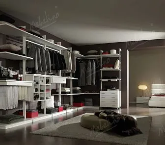 Открытая угловая гардеробная для спальни G178