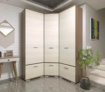 Шкаф с распашными дверями и наружными ящиками, PC7552