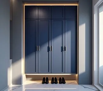 Стильный встроенный шкаф для прихожей