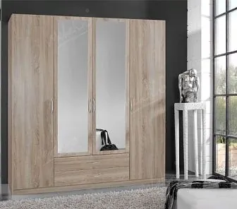 Распашной шкаф с наружными ящиками из массива дерева PC341