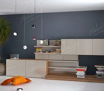 Компактная гостиная в приятных пастельных тонах PC428