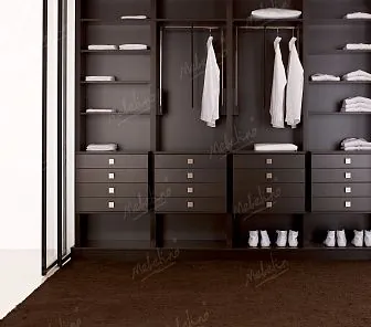 Гардеробный шкаф с пантографом из натурального дерева G129