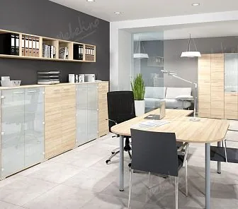 Современная буковая мебель для офиса в светлых тонах OM 217