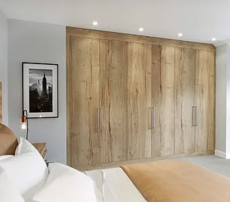 Встраиваемый шкаф со створками в экостиле, D468