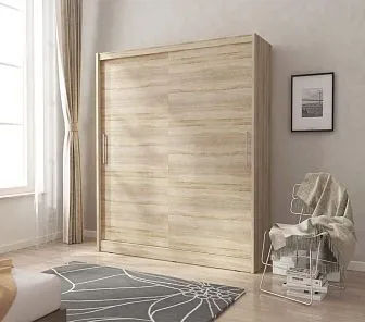 Шкаф из натурального дерева в мягкий светлых оттенках, SM 550