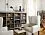 Невысокий напольный стеллаж для книг с открытыми полками BK244
