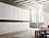 Белый распашной шкаф с черными вставками, PC656