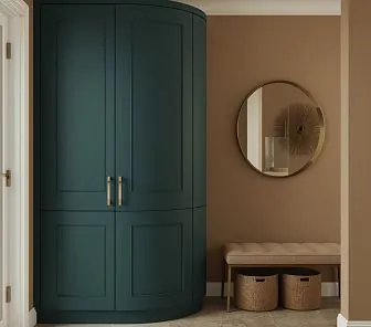 Стильный и функциональный радиусный шкаф