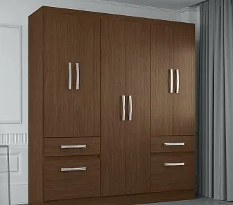Бельевой распашной прямой шкаф по индивидуальному заказу RF525