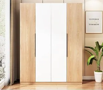 Распашной шкаф для спальни с двуцветным фасадом H189