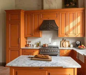 Кухня в стиле прованс с островом