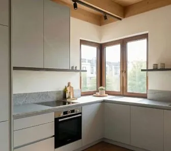 Угловая кухня в скандинавском стиле