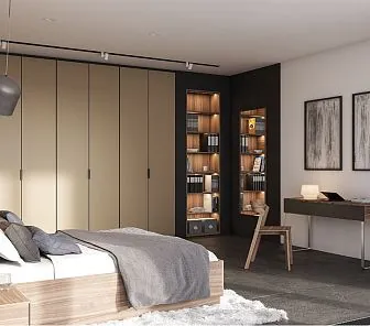 Распашная гардеробная для спальни D443