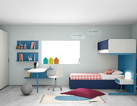 Детская комната с двухярусной кроватью, глянец, Md312