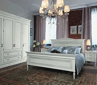 Распашной шкаф с карнизом и выдвижными ящиками RF147