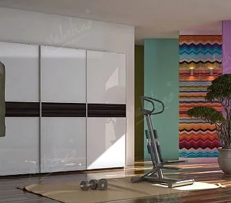 Невысокий корпусной шкаф с контрастными вставками SM 288