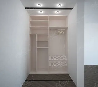 Узкий двустворчатый шкаф-купе, встройка D249