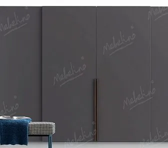Темный матовый шкаф с распашными створками PC655