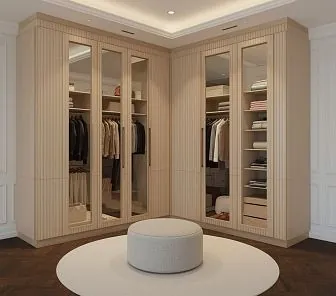 Угловой шкаф-гардеробная Люкс Лайн