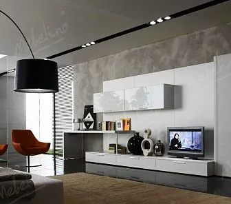 Элитная гостиная из дерева для современных интерьеров PC191