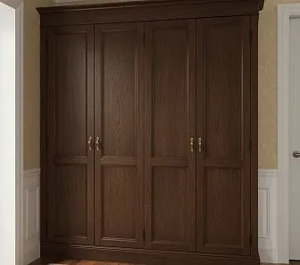 Шкаф из массива тёмного дуба