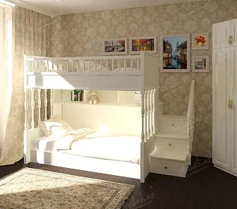 Детская мебель для двух деток в классическом дизайне Md123