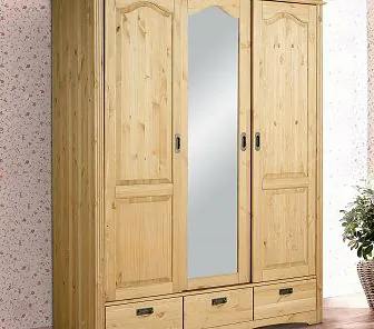 Распашной шкаф из массива с зеркалом RF287