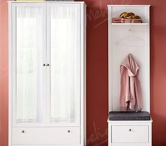 Двухдверный шкаф со стеклянными фасадами  Е243