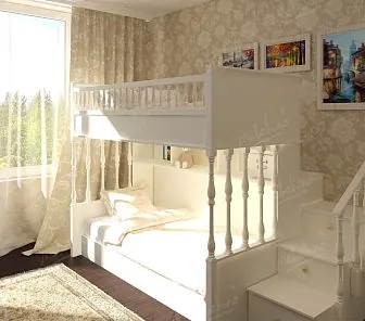 Детская мебель для двух деток в классическом дизайне Md123