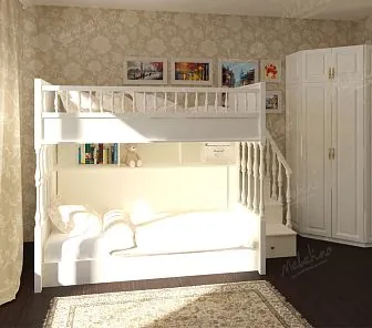 Детская мебель для двух деток в классическом дизайне Md123