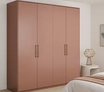 Четырёхдверный распашной шкаф из ламинированного ДСП