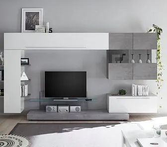 Креативная стенка для гостиной и столовой на заказ G288