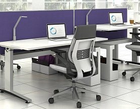 Регулируемый офисный стол (перегородки, светильники) OM 290