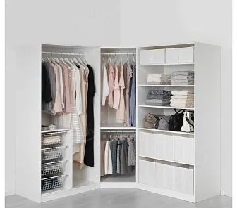 Гардеробная «Эконом» для размещения в углу комнаты PC564